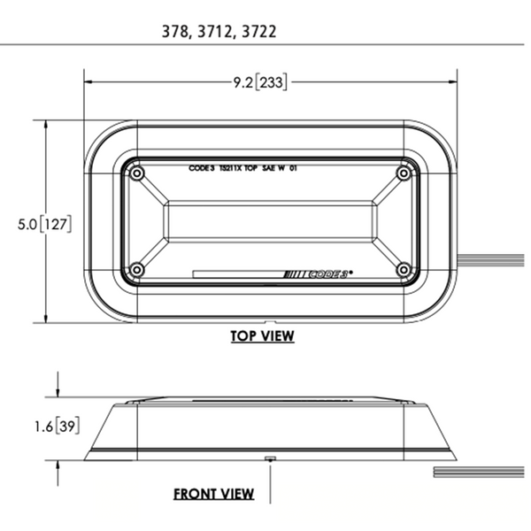 Code 3, PRIZM II Perimeter Light, Model 3712, 12 LED