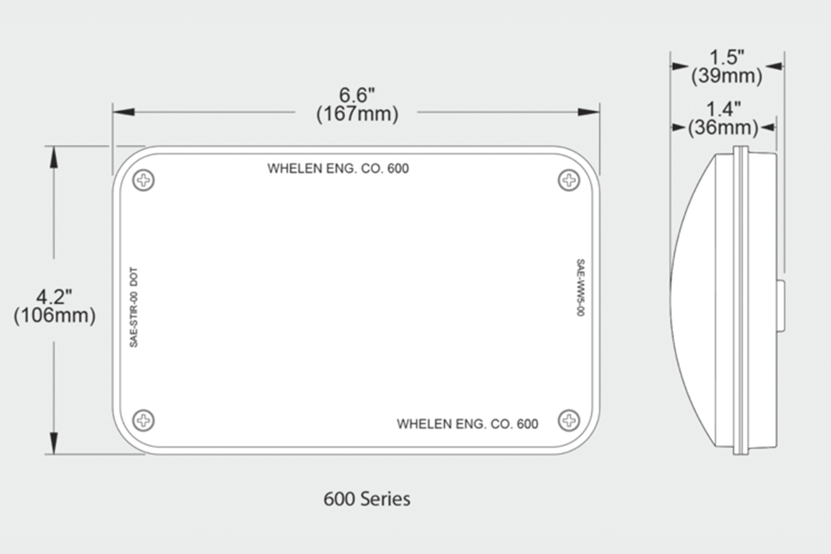 Whelen 600 Series Warning Light, LED