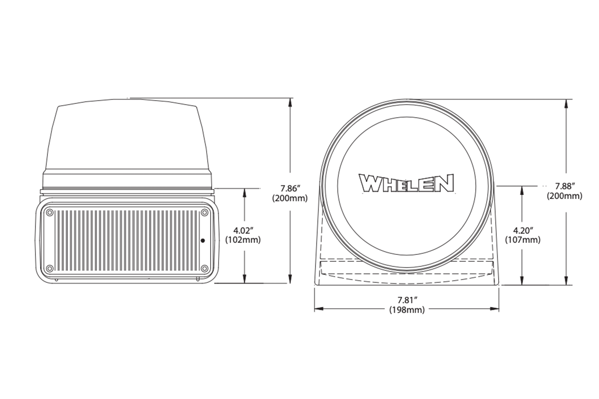 Whelen B6 Series Combination Tailboard Lighting, B63, B6MM