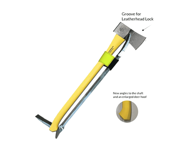 30" Halligan & 8# Ultra-Force Axe, Yellow Handle with Connecting Strap, Irons, K-30-UFY-8