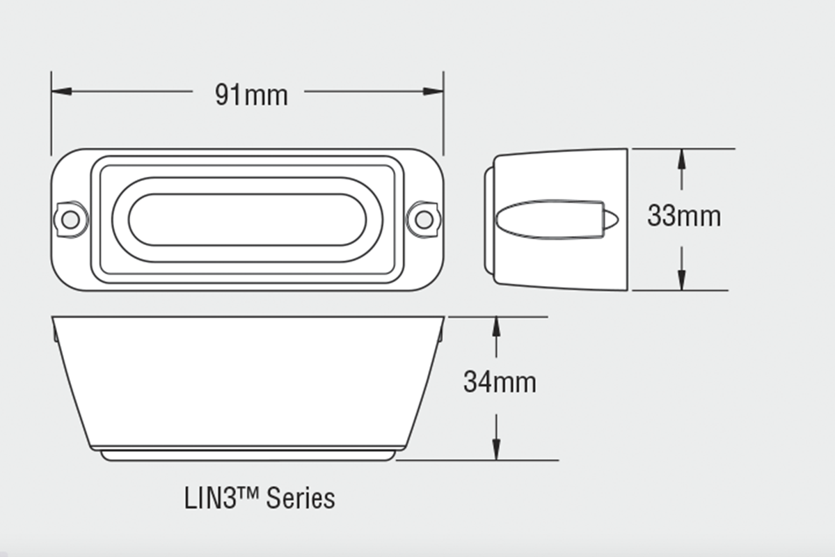 Whelen LIN3 Series Warning Light, LED