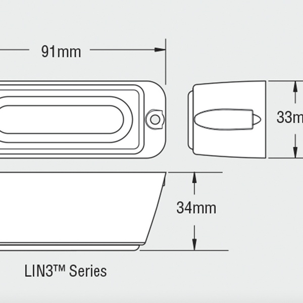 Whelen LIN3 Series Warning Light, LED