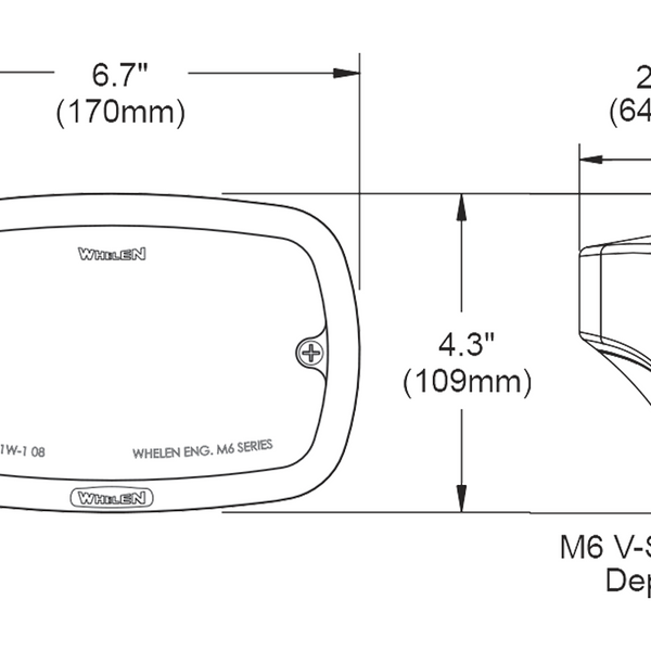 Whelen M6 V Series, 2-in-1, Warning and Scene Light