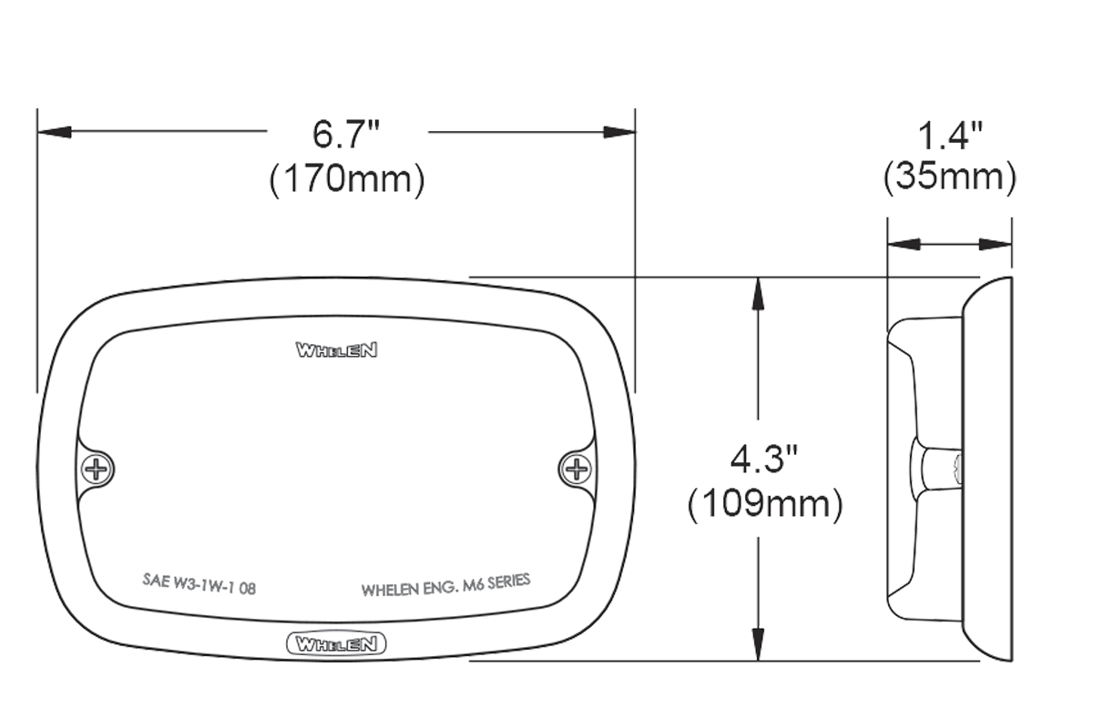 Whelen Surface Mounted Scene Lights - M6 and M9