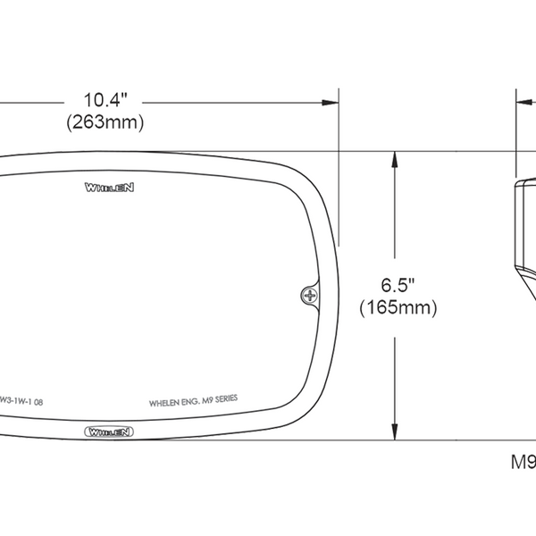 Whelen M9 V Series, 2-in-1, Warning and Scene Light