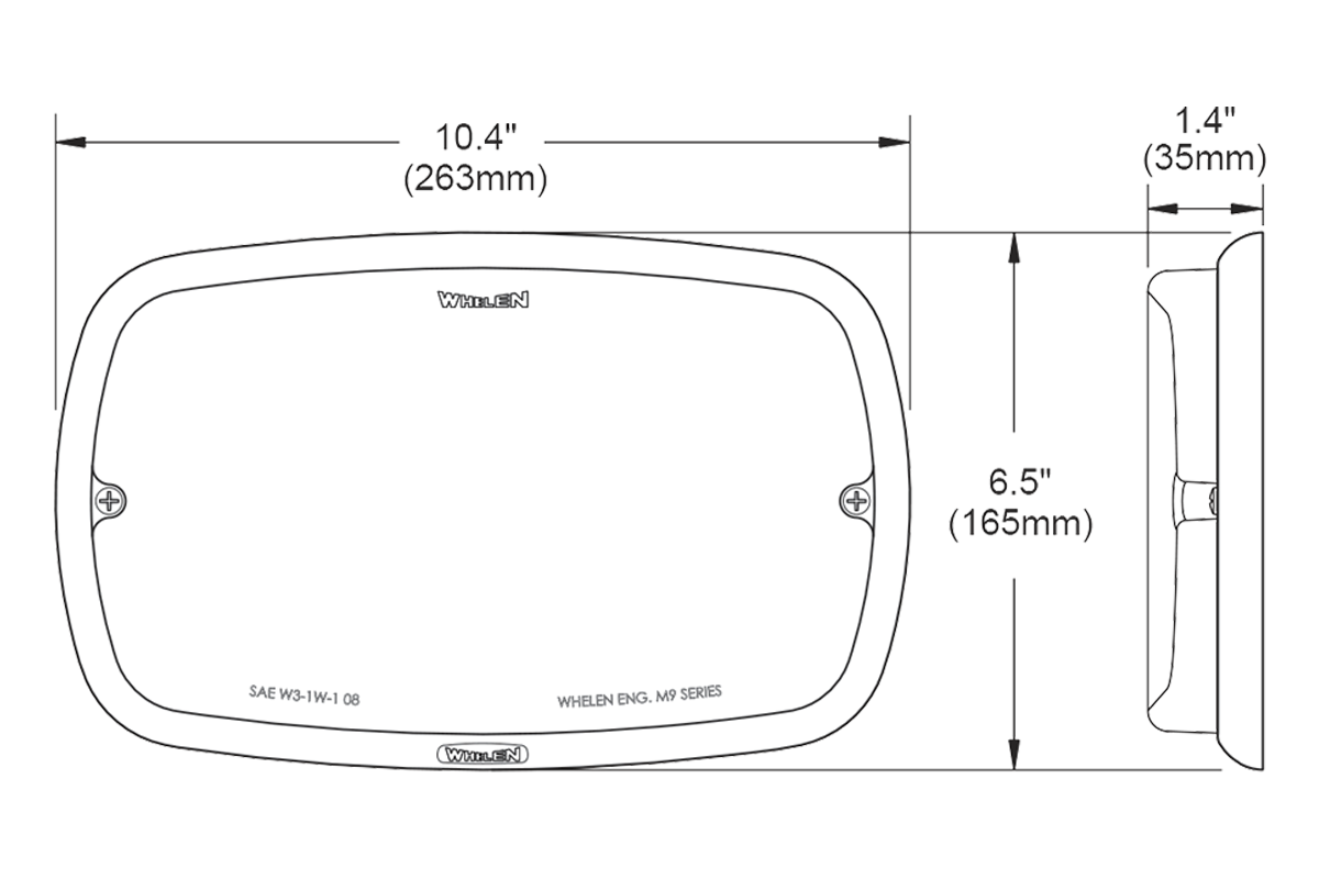 Whelen Surface Mounted Scene Lights - M6 and M9