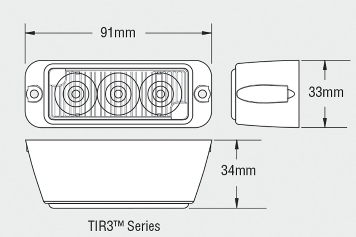 Whelen TIR3 Series Warning Light, LED