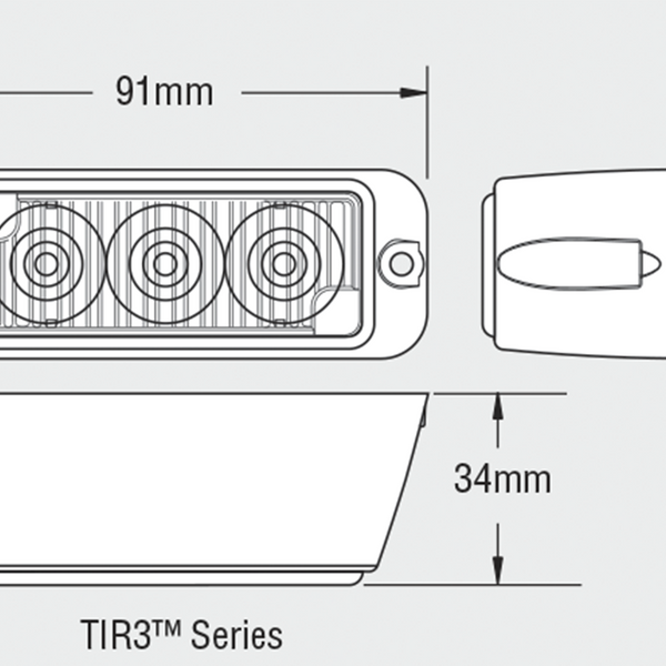 Whelen TIR3 Series Warning Light, LED