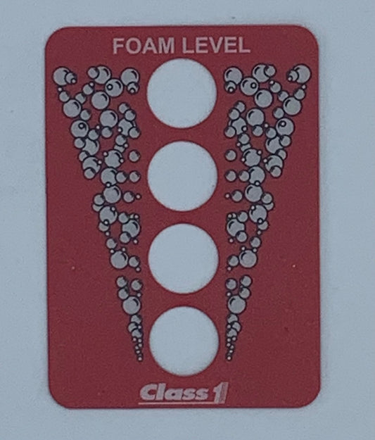 Old Class 1 Water/Foam Tank Level Label